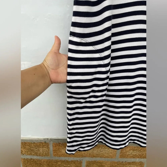 ATM Anthony Thomas Melillo Navy Striped Pima Cotton Dress xs - Picture 6 of 11